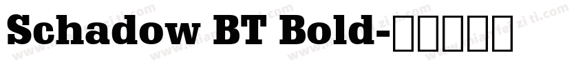 Schadow BT Bold字体转换